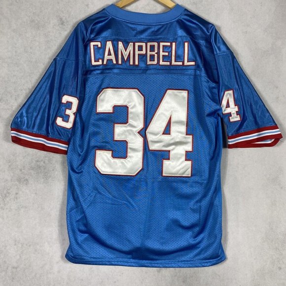 Mitchell & Ness NFL Houston Oilers Earl Campbell 34 Throwback Jersey Men 50 - Picture 8 of 9